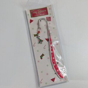 Russ Berrie & Co Toy Store Christmas Tree Charm Bookmark